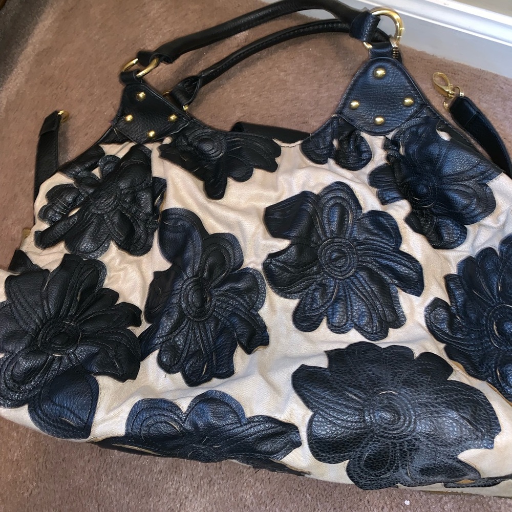 Black and beige Big Buddha Purse